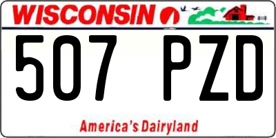 WI license plate 507PZD