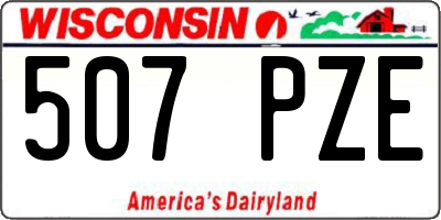 WI license plate 507PZE