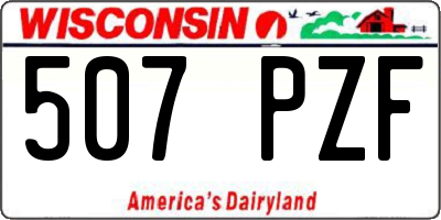 WI license plate 507PZF