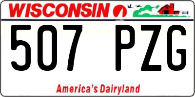 WI license plate 507PZG