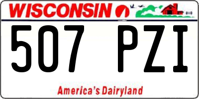 WI license plate 507PZI