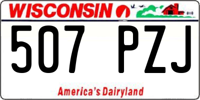 WI license plate 507PZJ