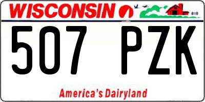 WI license plate 507PZK