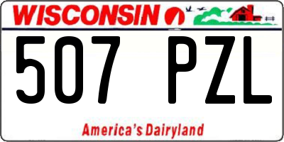 WI license plate 507PZL