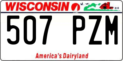 WI license plate 507PZM