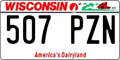 WI license plate 507PZN