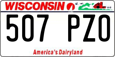 WI license plate 507PZO