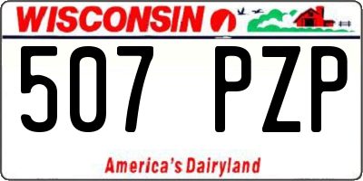 WI license plate 507PZP