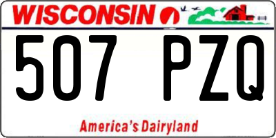 WI license plate 507PZQ