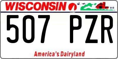 WI license plate 507PZR