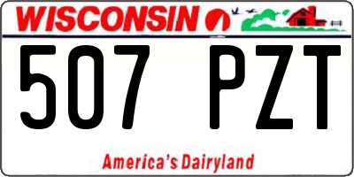 WI license plate 507PZT