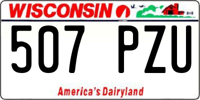 WI license plate 507PZU