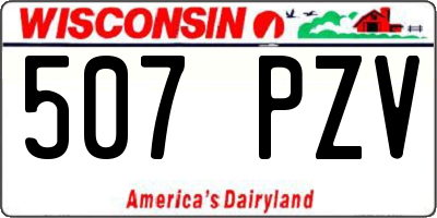 WI license plate 507PZV