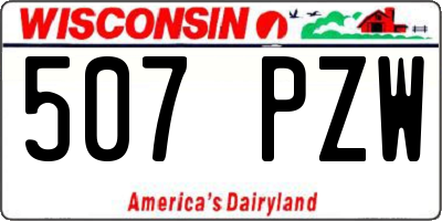 WI license plate 507PZW