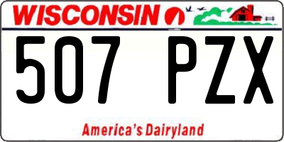 WI license plate 507PZX