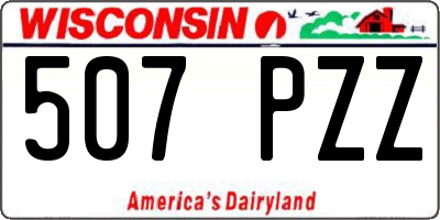 WI license plate 507PZZ