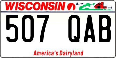 WI license plate 507QAB