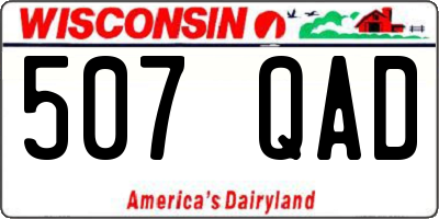 WI license plate 507QAD