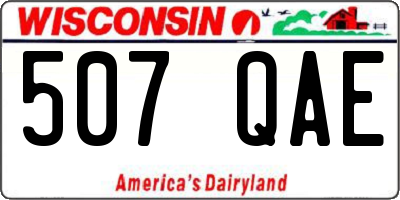 WI license plate 507QAE