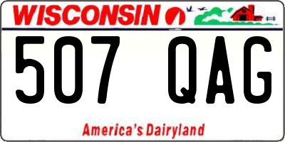 WI license plate 507QAG