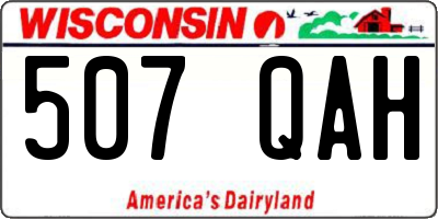 WI license plate 507QAH