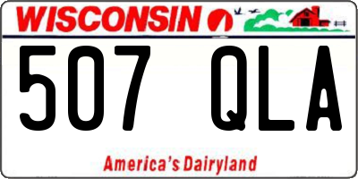 WI license plate 507QLA