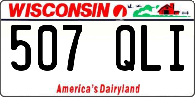 WI license plate 507QLI