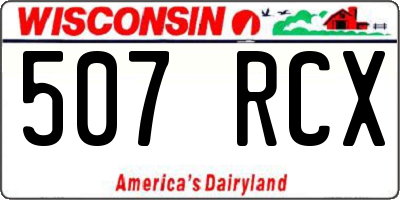 WI license plate 507RCX