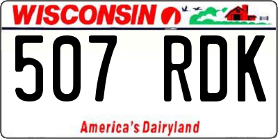 WI license plate 507RDK