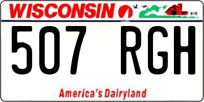WI license plate 507RGH