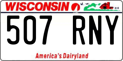 WI license plate 507RNY