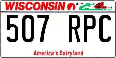 WI license plate 507RPC