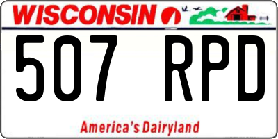 WI license plate 507RPD