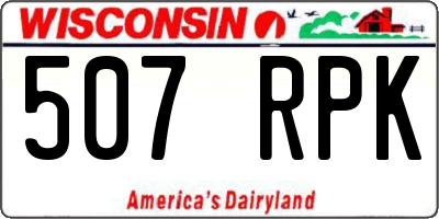 WI license plate 507RPK