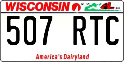 WI license plate 507RTC