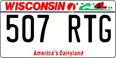 WI license plate 507RTG