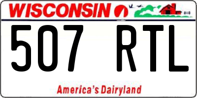 WI license plate 507RTL