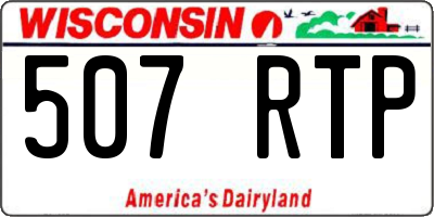 WI license plate 507RTP