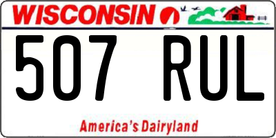WI license plate 507RUL