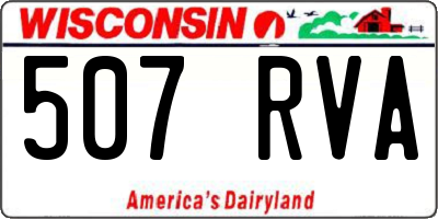 WI license plate 507RVA