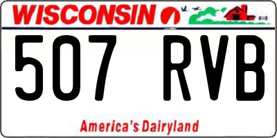 WI license plate 507RVB
