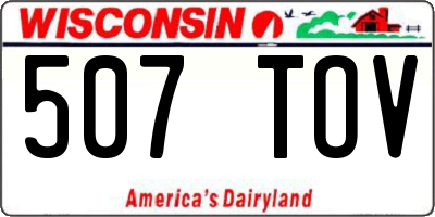WI license plate 507TOV