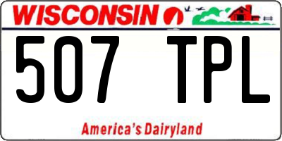 WI license plate 507TPL