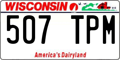 WI license plate 507TPM