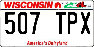 WI license plate 507TPX