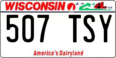 WI license plate 507TSY