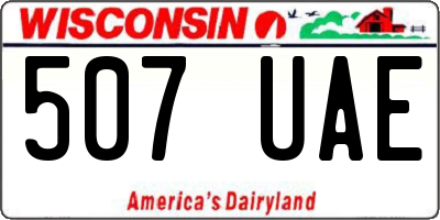 WI license plate 507UAE