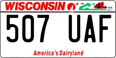 WI license plate 507UAF