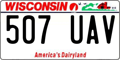 WI license plate 507UAV