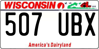 WI license plate 507UBX